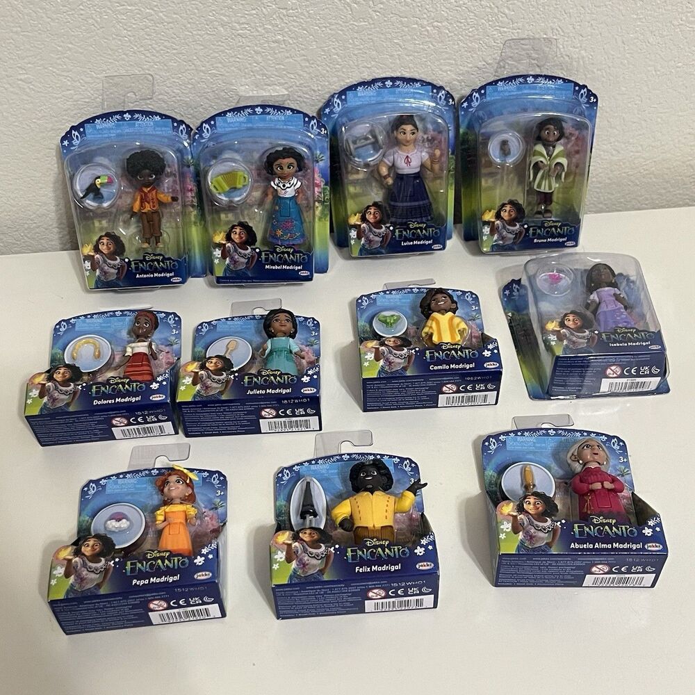 JAKKS Disney Encanto 3" Mini Figures Lot of 11 Madrigal Family Figures Dolls NEW